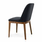 Vadderad stol med bas av ekträ Tillverkad i Italien - Sebastian Viadurini