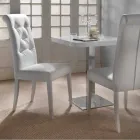 Klädd designstol, med Capitonnè Processing - Diana Viadurini