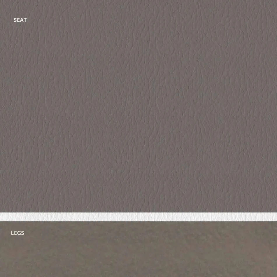 Vadderad stålstol och sits i konstläder med vit kant – Nirvana Viadurini