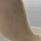 Klädd stol i eko nubuck och metall, modern design, Taranto Viadurini
