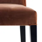 Stoppad massiv trässtol Grilli Zarafa gjord i Italien, 2 stycken Viadurini