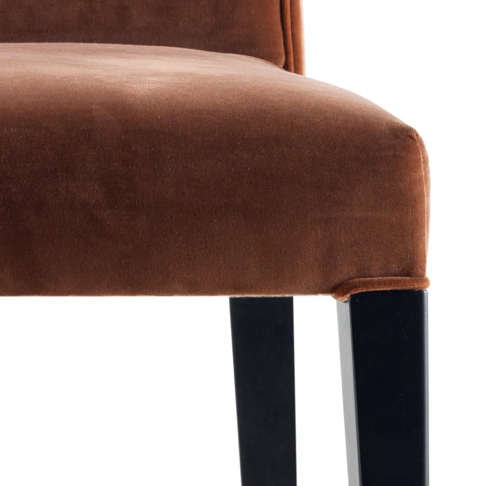 Stoppad massiv trässtol Grilli Zarafa gjord i Italien, 2 stycken Viadurini