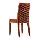 Stoppad massiv trässtol Grilli Zarafa gjord i Italien, 2 stycken Viadurini