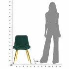 Klädd designmatsalstol i trä och tyg, 2 delar - Kolly Viadurini