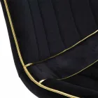 Klädd designmatsalstol i trä och tyg, 2 delar - Kolly Viadurini