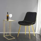 Klädd designmatsalstol i trä och tyg, 2 delar - Kolly Viadurini