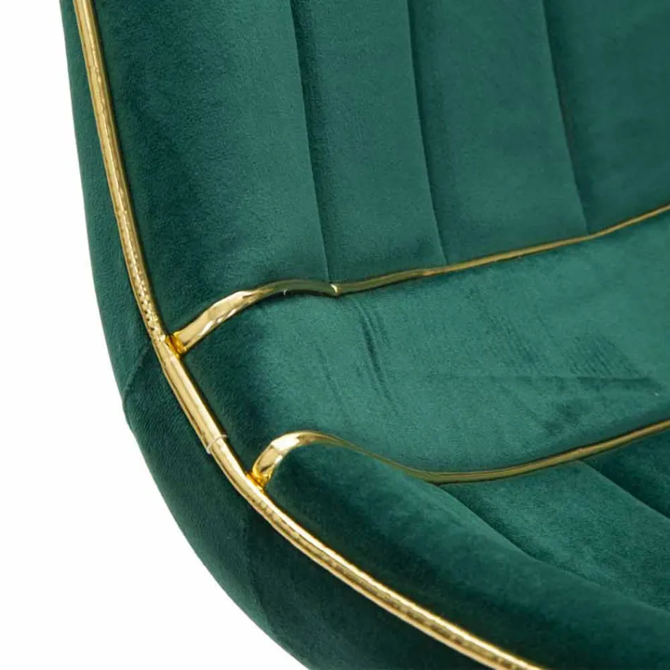 Klädd designmatsalstol i trä och tyg, 2 delar - Kolly Viadurini