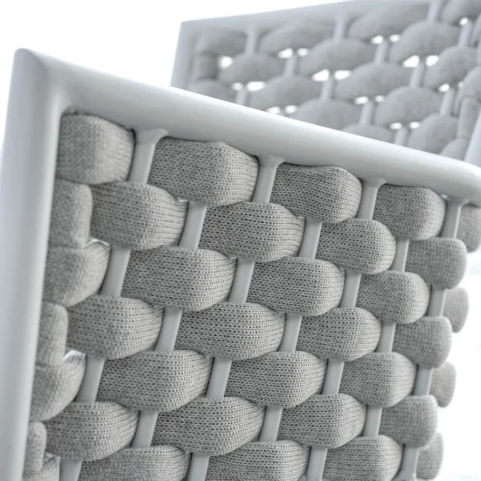 Stapelbar stol med klädda reparmstöd och ryggstöd - Gardenia Viadurini