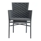 Stapelbar stol med klädda reparmstöd och ryggstöd - Gardenia Viadurini