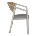 Stapelbar stol med Textilene-sits och Twist Wicker-rygg - Passion Viadurini
