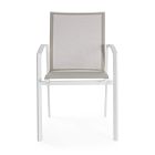 Stapelbar utomhusstol i målat aluminium, Homemotion, 4 delar - Odelia Viadurini