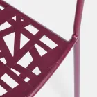 Stapelbar utomhusstol i matt finishstål, 4 delar - Ralia Viadurini