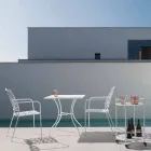 Stapelbar utomhusstol i matt finishstål, 4 delar - Ralia Viadurini