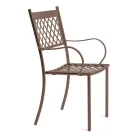 Stapelbar utomhusstol i galvaniserat stål Tillverkad i Italien 4 delar - Celia Viadurini