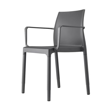 Stapelbar utomhusstol i aluminium Tillverkad i Italien 4 delar - Colombia Viadurini