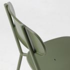 Stapelbar utomhusstol i färgad metall Tillverkad i Italien 4 delar - Pixie Viadurini
