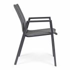 Stapelbar utomhusstol i tyg och målad aluminium, 4 delar - Assia Viadurini