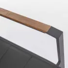 Stapelbar utomhusstol i textilin och antracit aluminium, 6 delar - Urban Viadurini