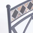 Stapelbar trädgårdsstol i stål med eller utan armstöd - Letizia Viadurini