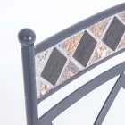 Stapelbar trädgårdsstol i stål med eller utan armstöd - Letizia Viadurini