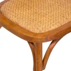 Stapelbar vardagsrumsfåtölj i Ailando Wood och Vienna Straw - Laguna Viadurini