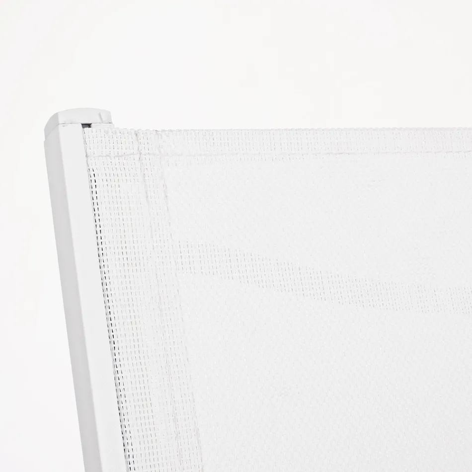 Stapelbar stol i aluminium och textilen för trädgården, modern design - Franz Viadurini