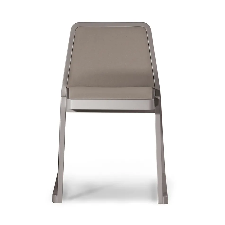 Stapelbar trästol med sammetssits Tillverkad i Italien, 2 delar - Leipzig Viadurini