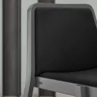 Stapelbar trästol med sammetssits Tillverkad i Italien, 2 delar - Leipzig Viadurini