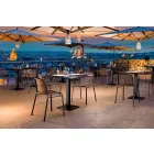 Stapelbar utomhusmetallstol Tillverkad i Italien, 4 delar - Verna Viadurini