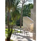 Stapelbar utomhusstol i metall tillverkad i Italien, 2 delar - myndighet Viadurini