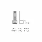 Stol i svartmålad ask med säte i bomull tillverkad i Italien - Merapio Viadurini