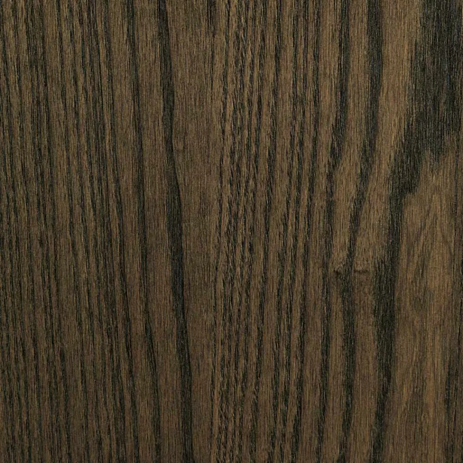 Trästol och säte i ekologisk läder med italienska designknappar - Mircea Viadurini