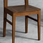 Stol i Masello Bokträ Köksdesign Tillverkad i Italien - Sofia Viadurini