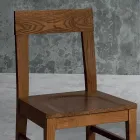 Stol i Masello Bokträ Köksdesign Made in Italy - Sofia Viadurini