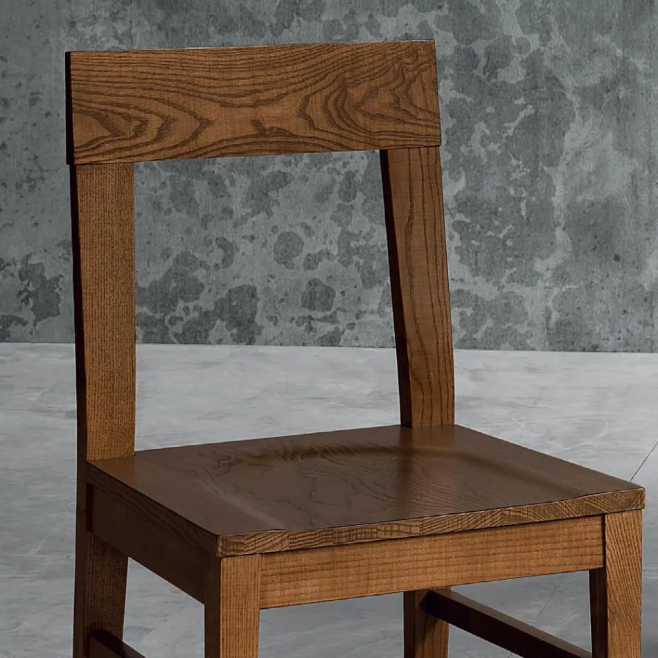 Stol i Masello Bokträ Köksdesign Made in Italy - Sofia Viadurini