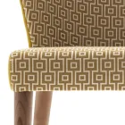 Moderna vadderade massivt trästol Grilli York tillverkat i Italien 2 stycken Viadurini