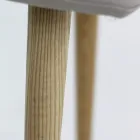 målat trä stol klädd i konstläder Purple Viadurini