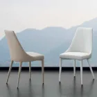 Metallstol helt klädd i Nepitella eko-läder Viadurini