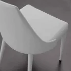 Metallstol helt klädd i Nepitella eko-läder Viadurini