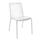 Stol i transparent plexiglas och järn Tillverkad i Italien 2 delar - Charlotte Viadurini