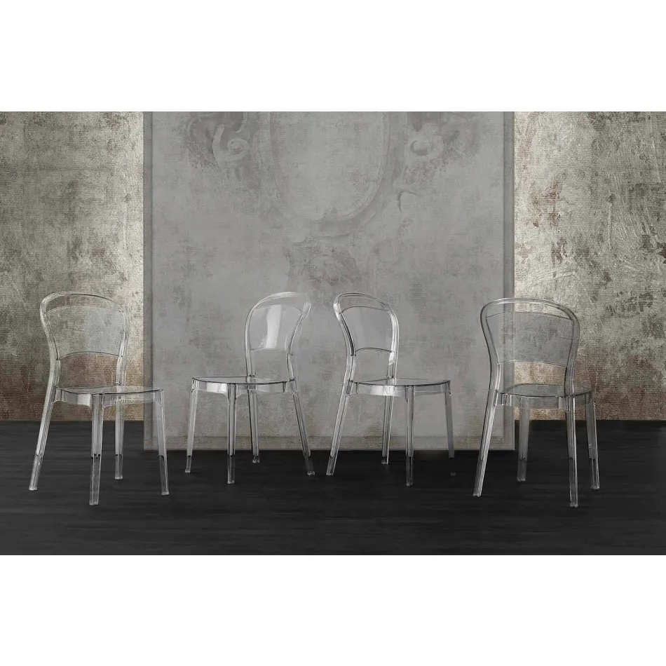 Transparent polykarbonatstol, modern design - Yanis Viadurini