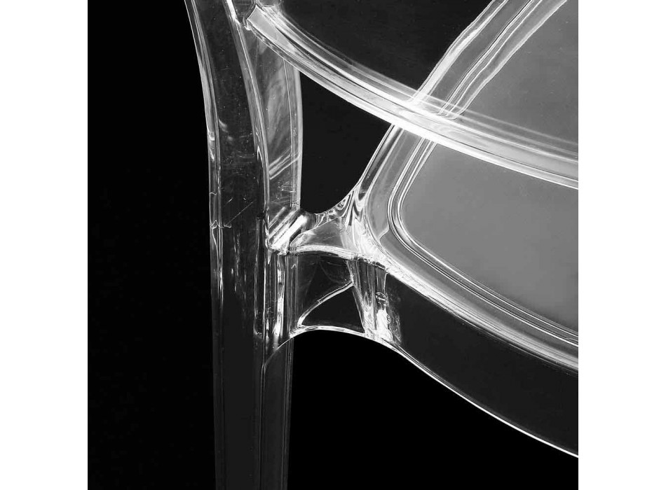 Modern transparent polykarbonatstol tillverkad i Italien Ferrara Viadurini