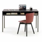 Polypropenstol med färgad ekbas Tillverkad i Italien, 2 stycken - Scandio Viadurini