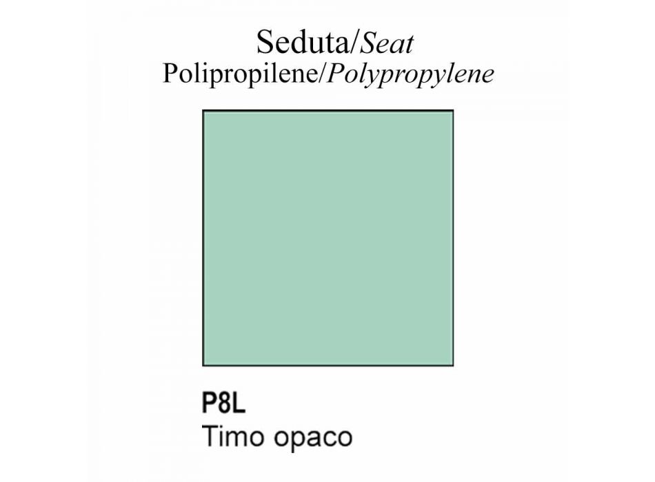 Polypropylen och bokstol tillverkad i Italien, 2 delar - Connubia Tuka Viadurini