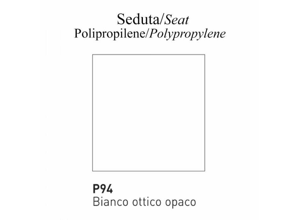 Polypropylen och bokstol tillverkad i Italien, 2 delar - Connubia Tuka Viadurini