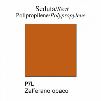 Återvunnen polypropylenstol med svängbar bas tillverkad i Italien - Connubia Tuka