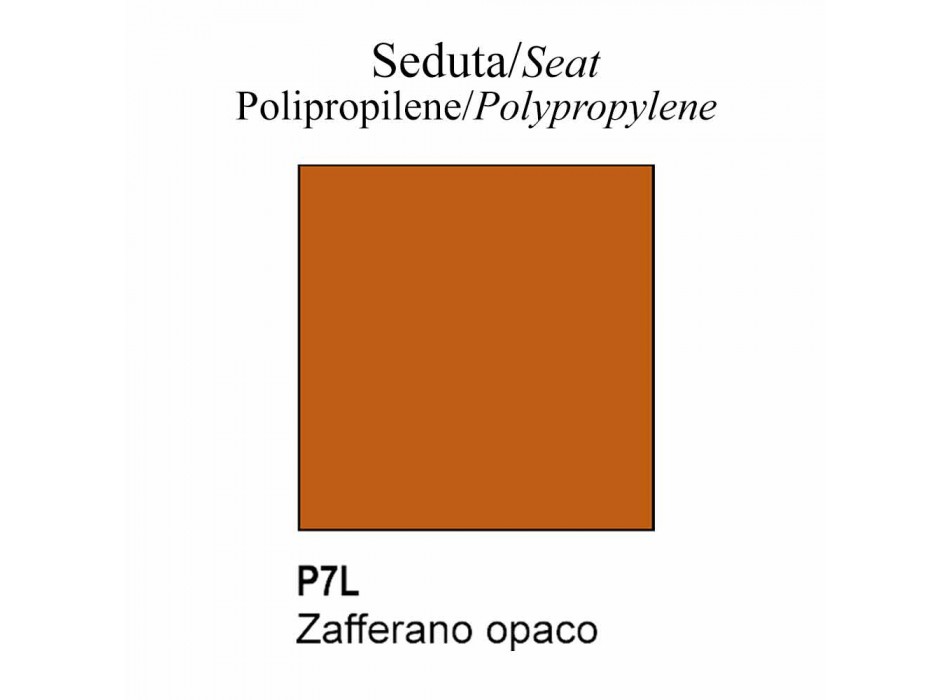Återvunnen polypropylenstol med svängbar bas tillverkad i Italien - Connubia Tuka
