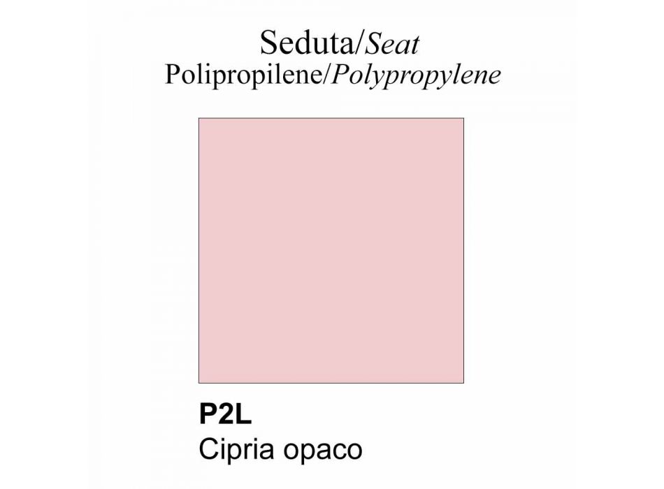 Återvunnen polypropylenstol tillverkad i Italien 2 delar - Connubia Academy