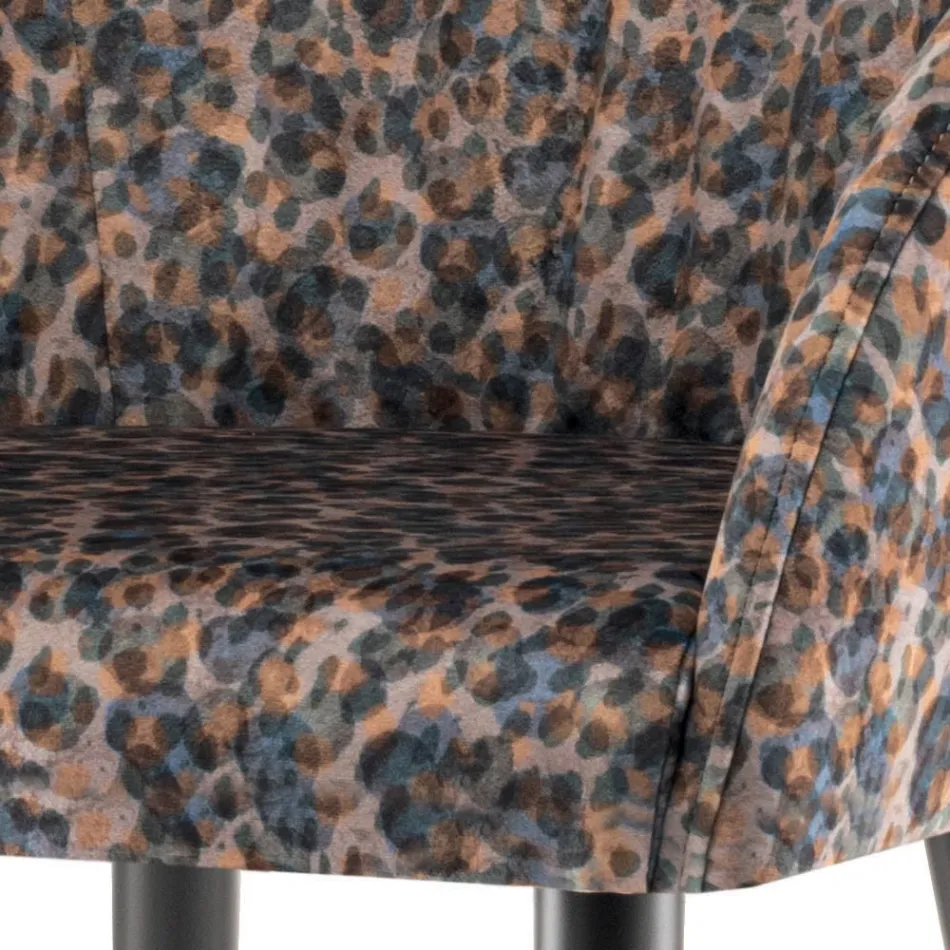 Tygstol med stålkonstruktion Made in Italy 4 delar - Tagata Viadurini