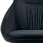 Stol i sammet och RAL-lackerat stål Tillverkad i Italien 4 delar - Mariapina Viadurini